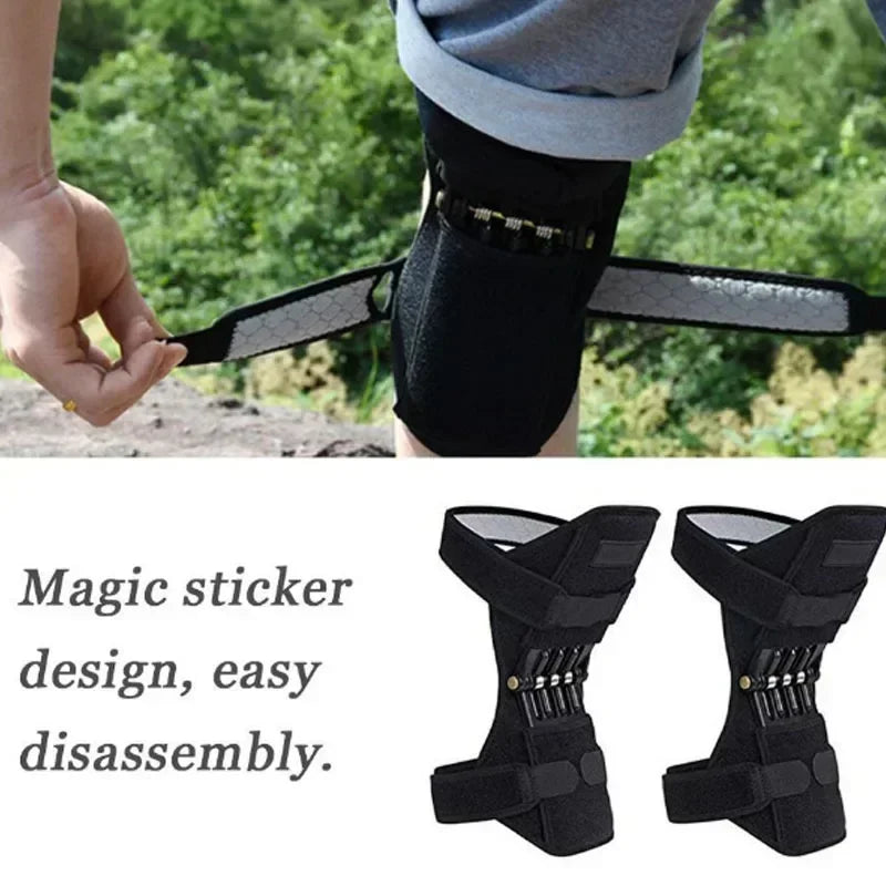 Knee Protection Booster Support Knee Cushion Adjustable Sports Powerful Rebound Spring Force Relieves Pain From Strains 1-2PCS