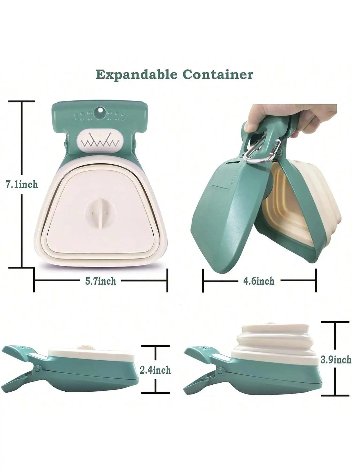 Pooper Scooper, Portable and Handheld Size for Walking Large and Small Dogs Outside Yard or Travel Outdoors, Pup Poop Scoop with