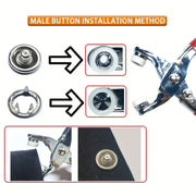 200-Piece Metal Snap-Fastener Kit with Installation Pliers