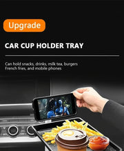 Expandable Car Cup Holder with 360° Snack Tray