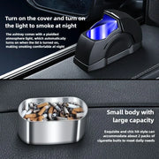 Lidded Metal-Lined Car Ashtray – Standard or Lighted