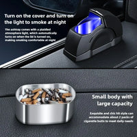 Lidded Metal-Lined Car Ashtray – Standard or Lighted