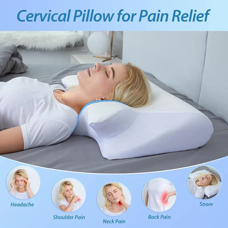 Contoured Butterfly Memory Foam Pillow