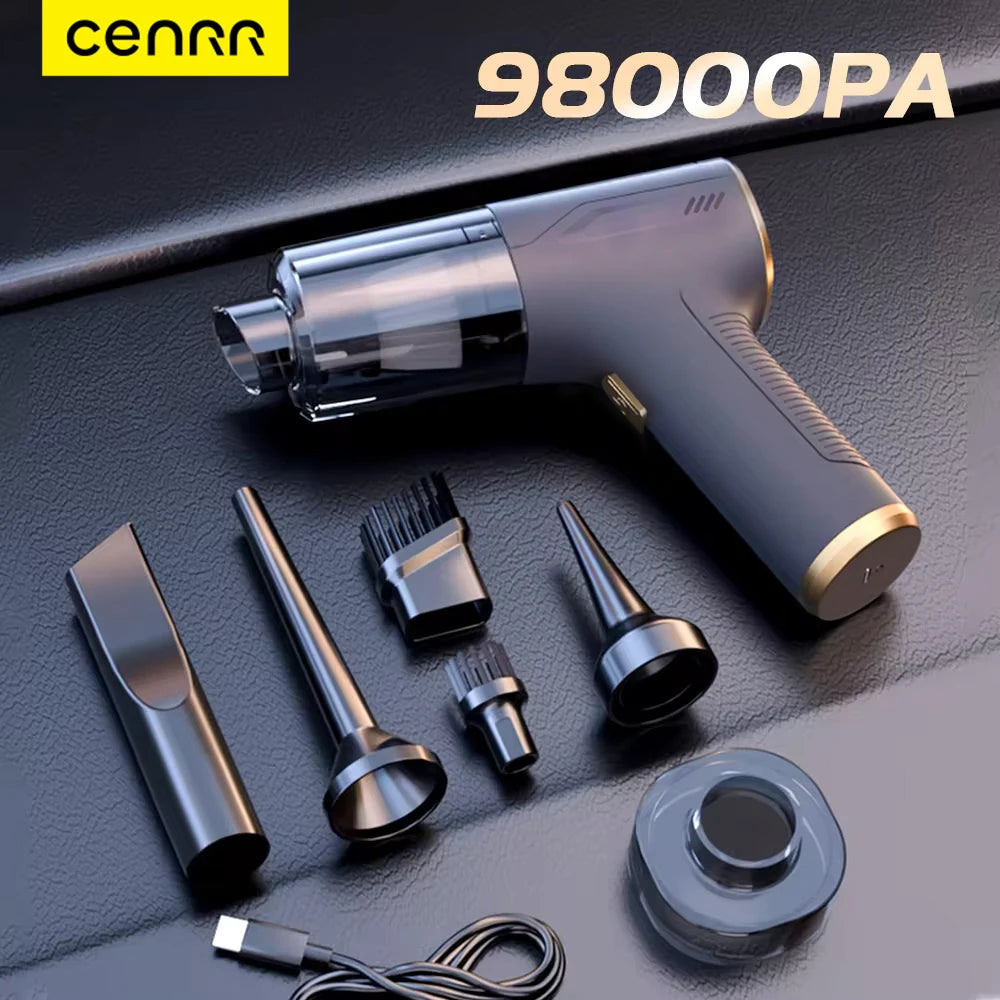 98000PA Handheld Car Vacuum Cleaner - Portable Wireless, Powerful Suction