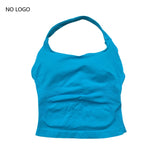 Impact Halter Top Push-Up Sports Bra Backless Design Yoga Tank Top Fitness Workout Activewear Gym Clothes Sports Bras