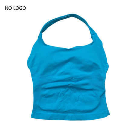 Impact Halter Top Push-Up Sports Bra Backless Design Yoga Tank Top Fitness Workout Activewear Gym Clothes Sports Bras