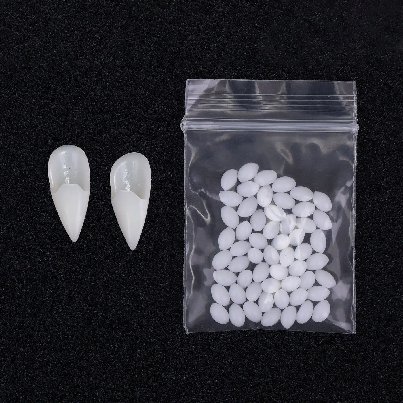 Vampire Fang Costume Teeth with Fitting Material – 5 Sizes