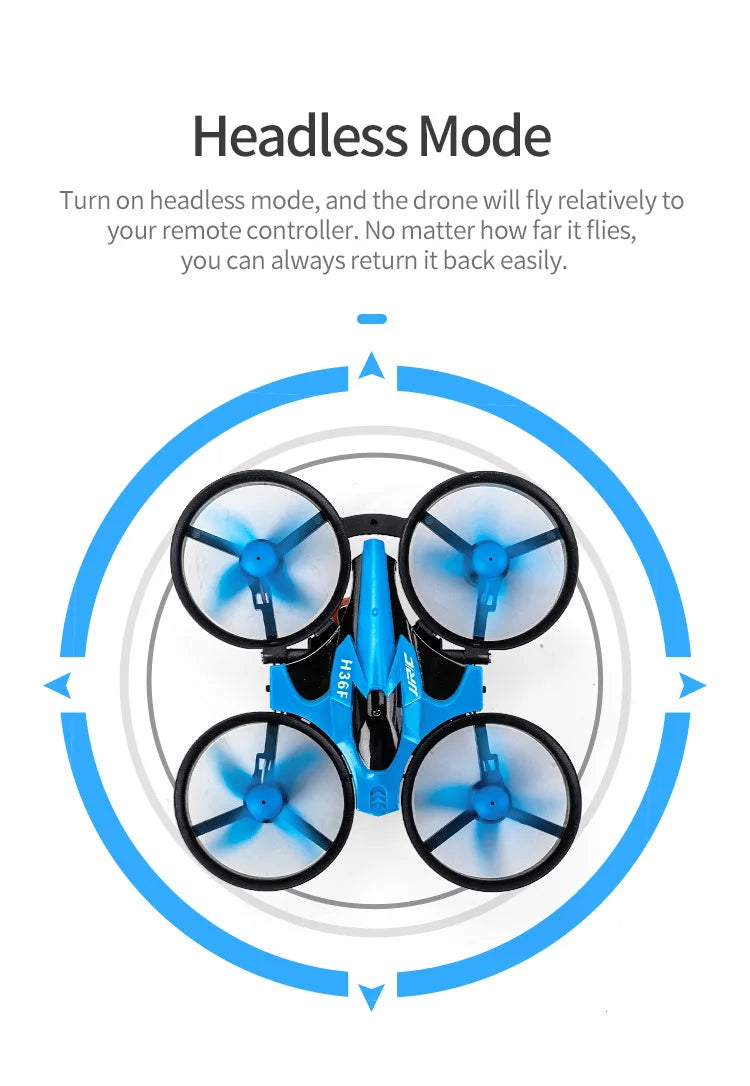 Explosion Mini Quadcopter Water, Land And Air Three-In-One Mini Drone Cross-Border Remote Control Aircraft Toy Birthday Gif