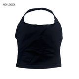 Impact Halter Top Push-Up Sports Bra Backless Design Yoga Tank Top Fitness Workout Activewear Gym Clothes Sports Bras