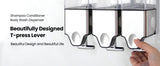 3-in-1 Quadrate Dispensers for The Shower,Shower soap Dispenser,Conditioner Dispenser, Shampoo Dispenser,No Drilled Wall Mounted