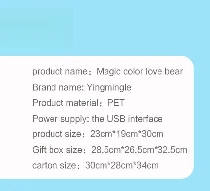 30 cm Light-Up Rose Bear – 2 Designs