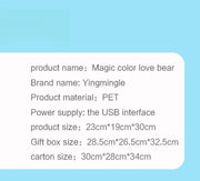 30 cm Light-Up Rose Bear – 2 Designs