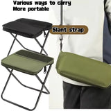 Portable Foldable Backpack Stool Lightweight Camping Picnic Fishing Chair with Mesh Bag Outdoor Adventure Seat for Hiking Travel
