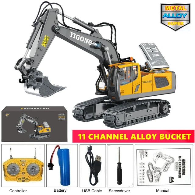 4WD Remote-Control Excavator Toy – 9 Options
