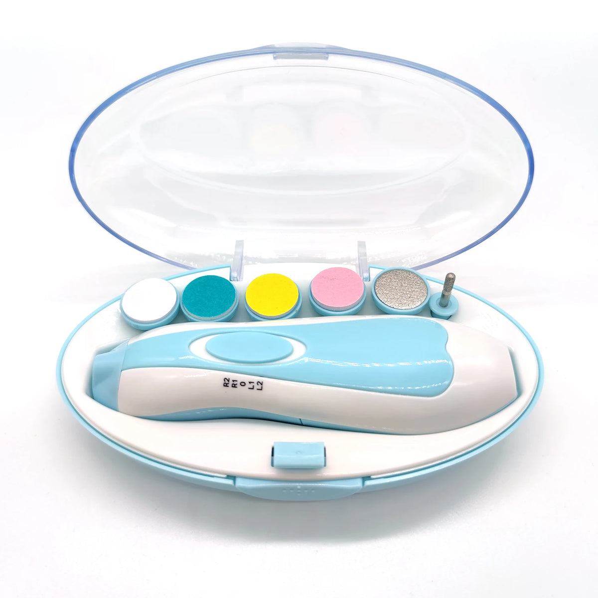 Electric Baby Nail File Set with LED Light – Pink or Blue