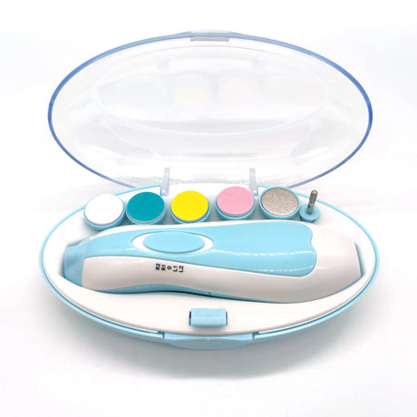 Electric Baby Nail File Nail Clipper Toddler Toenail Care Set Nail Scissors Blue Pink Boys Girls Safe Not To Hurt Baby Hands