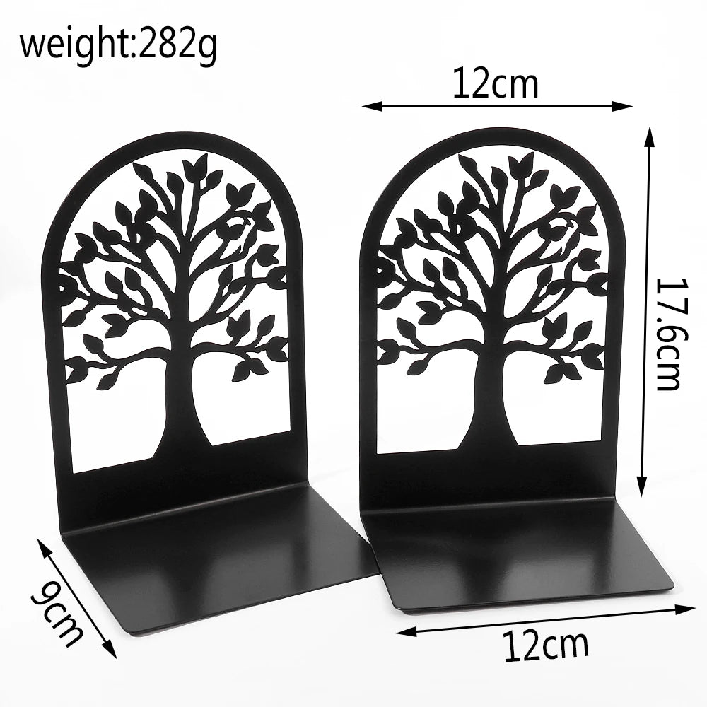 Black Tree-of-Life Metal Desktop Bookends
