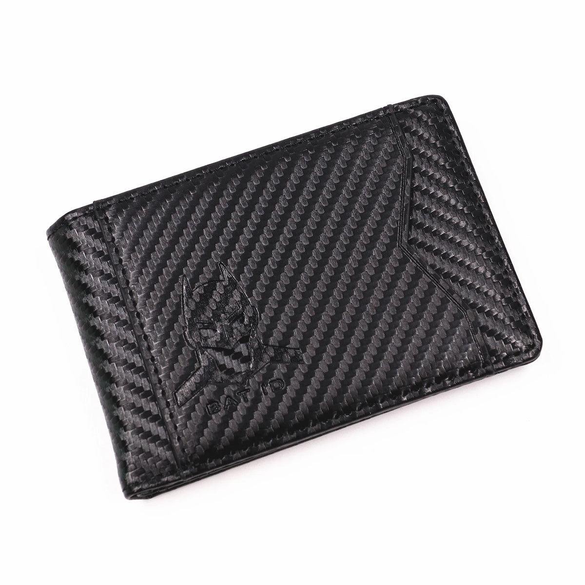 Leather Bat ID Wallet Slim Bifold Credit Card Holder Case With Cutout Superhero Face Eyes Mask Gift