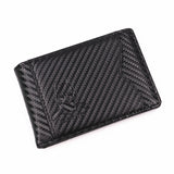 Leather Bat ID Wallet Slim Bifold Credit Card Holder Case With Cutout Superhero Face Eyes Mask Gift