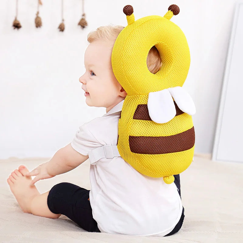Plush Baby Head & Back Cushion Backpack – 2 Colours