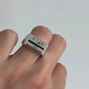 Rotating Message Ring – “FU” or “LOVE”