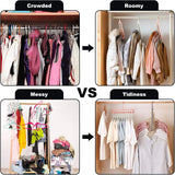 9 Holes Rotating Anti-Skid Folding Clothes Hanger Organizer with Multifunctional Space Saving Cascading Features for Wardrobe