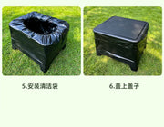 Folding Portable Camping Toilet – 2 Sizes, Grey or Black