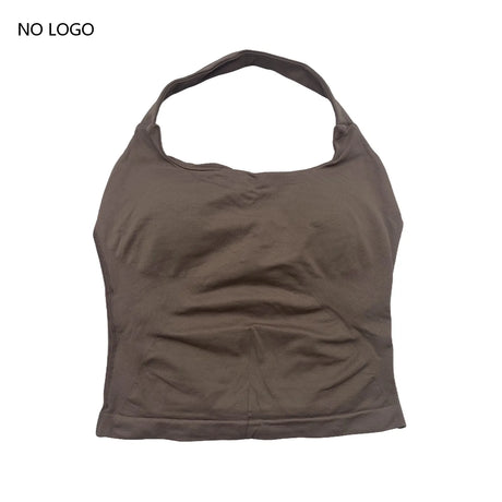 Impact Halter Top Push-Up Sports Bra Backless Design Yoga Tank Top Fitness Workout Activewear Gym Clothes Sports Bras