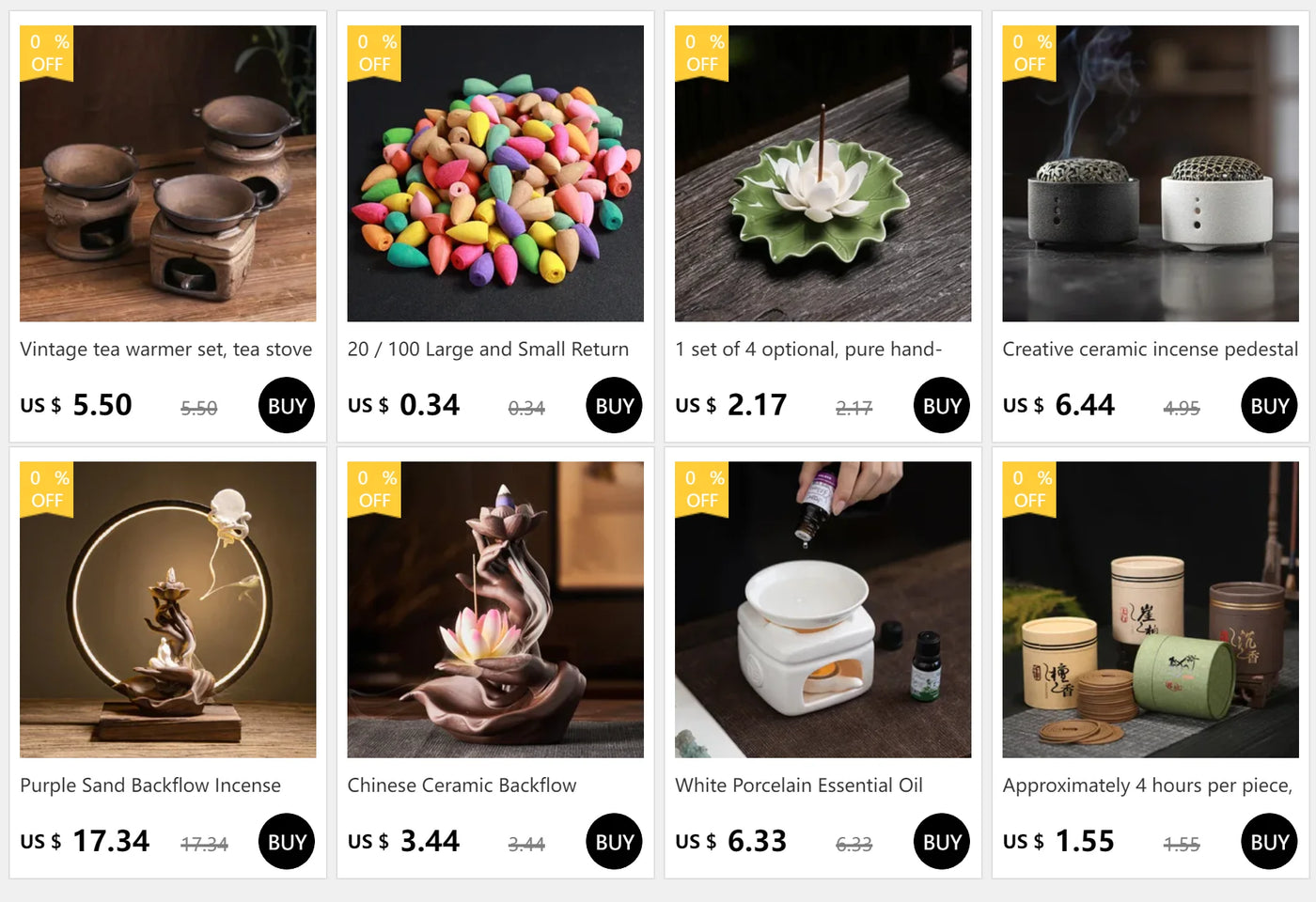 Retro Time Runs Back Flow Incense Stove Creative Home Decoration Grinding Plate Waterfall Crafts Odor Removal Aromatherapy Stove