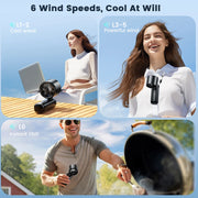5000 mAh Foldable Turbo Fan with Digital Display – 3 Colours
