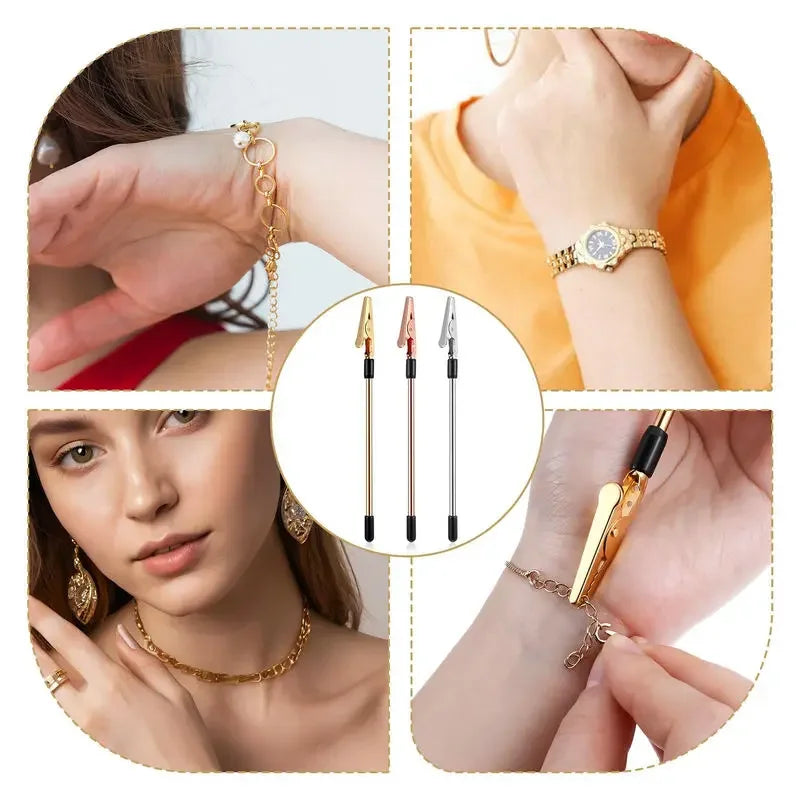 One-Handed Bracelet Clasp Helper Tool – 3 Finishes
