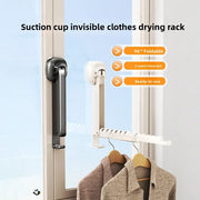 Fold-Away Wall Clothes Hanger Rack – Black or White
