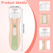 Nail File Quite Compact USB Charging Baby Toenails Clipper With LED Light Adjustable Speed Electric Fingernails File for Newborn