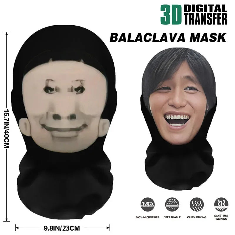 Realistic 3D Face Masks for Men Women Cosplay Mask Full Face Hip Hop Balaclava Hood Hat Headgear for Halloween Celebrity