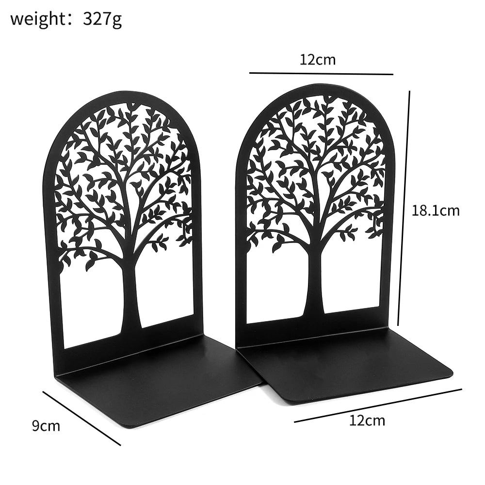 Black Tree-of-Life Metal Desktop Bookends