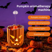 Halloween Pumpkin Aroma Diffuser & Humidifier – LED Night Light USB Essential Oil Mister