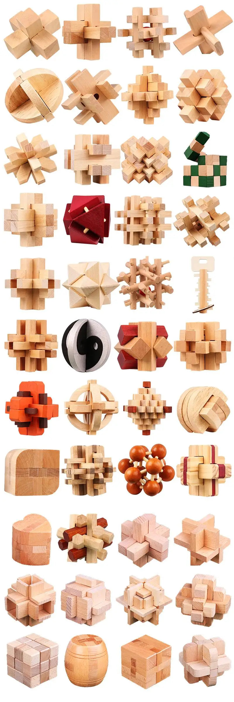 Wooden Hexagon Tangram Puzzle