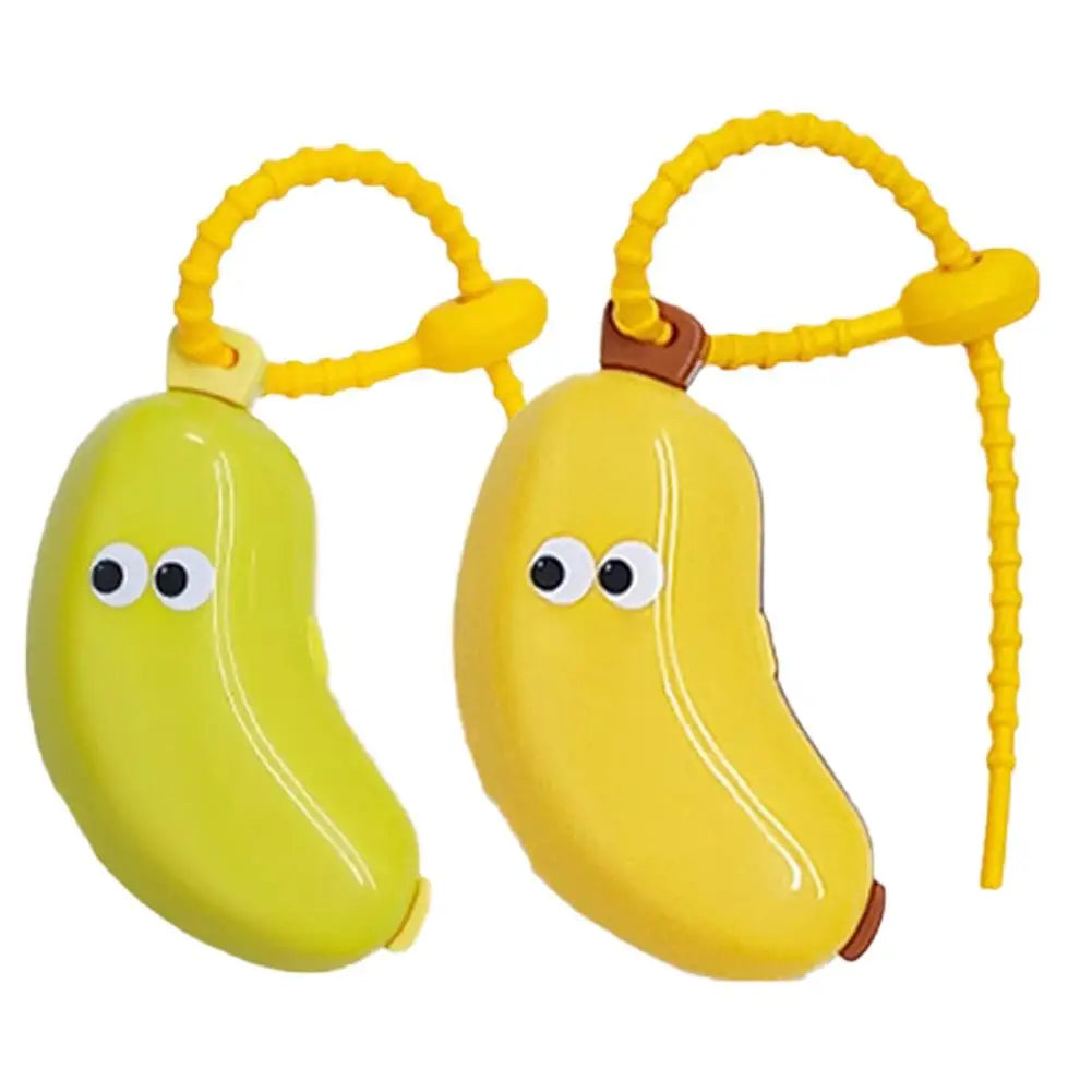 Banana-Shaped Travel Toothbrush & Mini-Tube Case