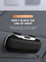 Car Glasses Box Portable Press Switch Sunglasses Holder Support Driver Goggle Case Car Sun Visor Eyeglasses Storage Box