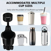 Expandable Car Cup Holder with 360° Snack Tray