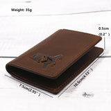Genuine Leather Bat ID Wallet For Men Short Slim Bifold Card Holder Wallet With Cutout Superhero Mask Face Eyes Gift For Fans