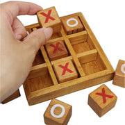 Wooden Classic Tic-Tac-Toe Tabletop Game