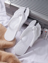 Folding slippers for travel and business trips, couple beach flip flops, hotel bath non slip slippers