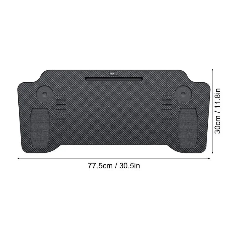 Foldable Car Laptop Desk Upgraded Tray Stand Compatible with Tesla Model 3/Y Steering Wheel Eating Table for Travel Work Camping