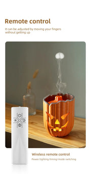 Halloween Pumpkin Aroma Diffuser & Humidifier – LED Night Light USB Essential Oil Mister