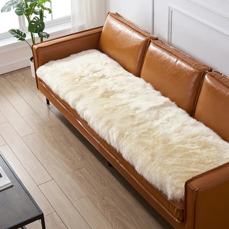 Long Soft Faux Sheepskin Fur Area Rugs Living Room Bedroom Floor Mat Shaggy Silky Plush Carpet Faux Fur Rug Decor Mats