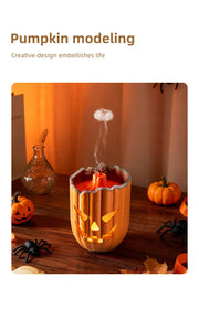 Halloween Pumpkin Aroma Diffuser & Humidifier – LED Night Light USB Essential Oil Mister