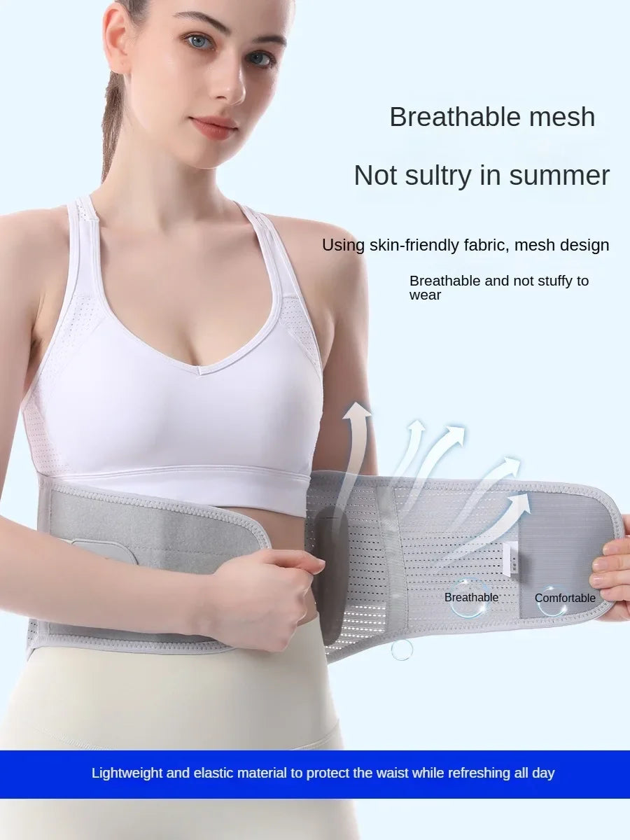 Adjustable Lower-Back Support Belt with 3 Pads
