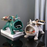Home Decor Bulldog Figurine Dog Statue Storage Box Animal Ornament Resin Craft Art Sculpture Figurine Home Puppy Sculpture 30cm