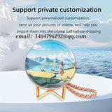 Customizable video glass ball DIY art glass ball lamp - spherical pixel display, detachable video and sound game screen